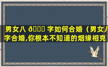 男女八 🐅 字如何合婚（男女八字合婚,你根本不知道的烟缘相克 🦍 ）